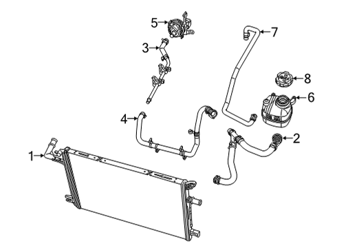 2023 Jeep Wrangler Radiator & Components Diagram 8 - Thumbnail