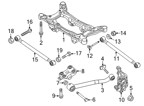 2017 Jeep Compass Trailing Arm, Rear Driver Side Diagram for 68497379AA