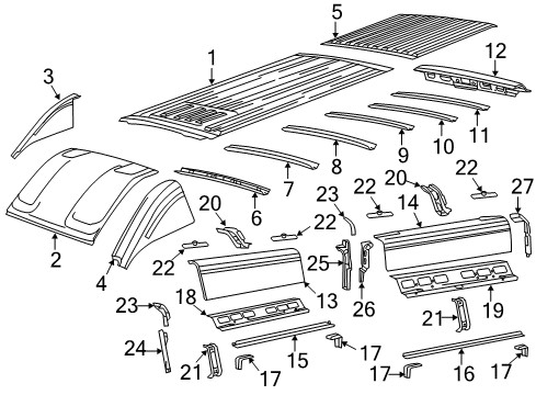 2022 Ram ProMaster 2500 Roof & Components Diagram 4 - Thumbnail