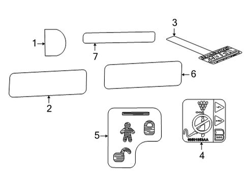 2023 Jeep Wagoneer Information Labels Diagram