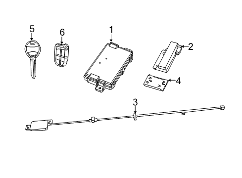 2023 Chrysler 300 Keyless Entry Components Diagram