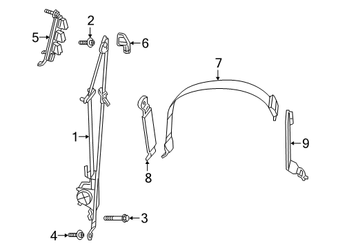 2023 Ram 2500 Front Seat Belts Diagram 1 - Thumbnail