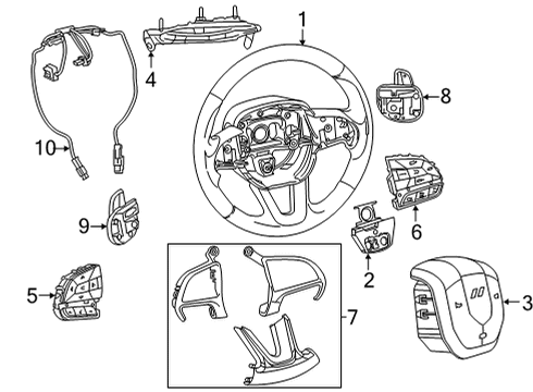 2022 Dodge Durango Steering Systems, Internal Components, Shroud, Switches Diagram 6 - Thumbnail