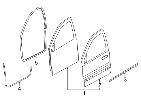 2023 Dodge Durango Door & Components Diagram 1 - Thumbnail