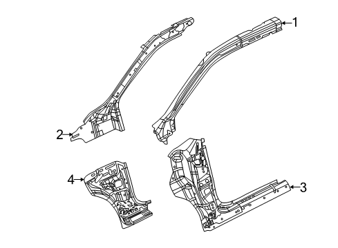 2022 Jeep Compass Hinge Pillar Diagram