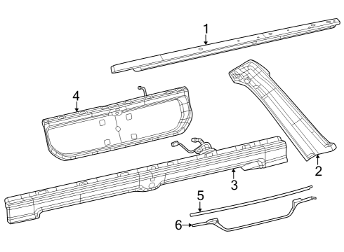 2024 Jeep Wagoneer L Exterior Trim - Lift Gate Diagram 1 - Thumbnail