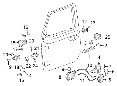 2022 Jeep Wrangler Tail Gate - Body & Hardware Diagram 2 - Thumbnail