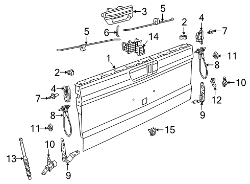 2022 Jeep Gladiator Tail Gate Diagram