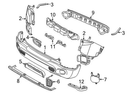 2021 Jeep Renegade Bumper & Components - Rear Diagram 1 - Thumbnail