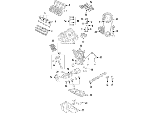2023 Jeep Wrangler Engine Parts & Mounts, Timing, Lubrication System Diagram 8 - Thumbnail