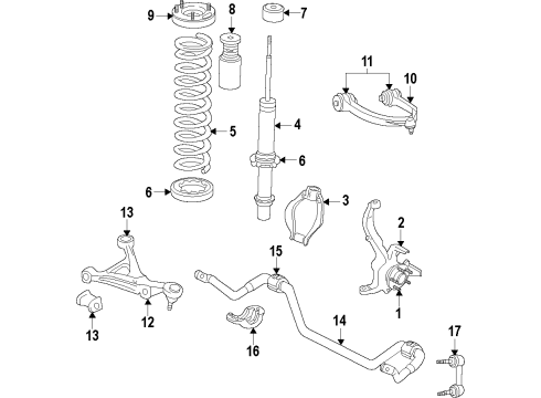 2022 Chrysler 300 Suspension Components, Control Arm, Ride Control, Stabilizer Bar Diagram 2 - Thumbnail