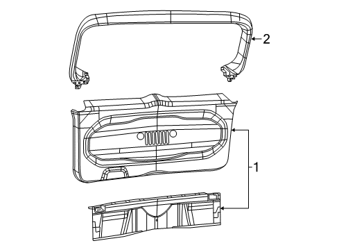 2021 Jeep Renegade Interior Trim - Lift Gate Diagram