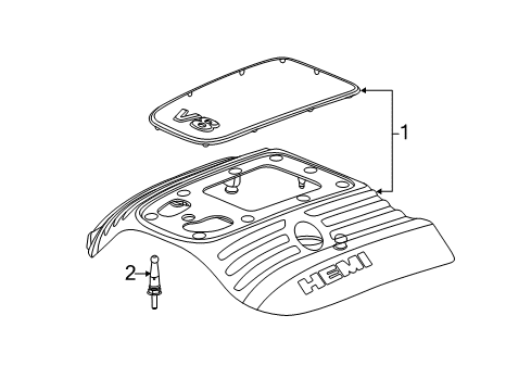 2022 Dodge Durango Engine Appearance Cover Diagram 2 - Thumbnail