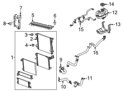 2023 Jeep Wrangler Radiator & Components Diagram 7 - Thumbnail