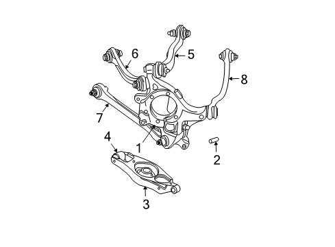 2022 Dodge Challenger Suspension Components, Control Arm, Ride Control, Stabilizer Bar Diagram 3 - Thumbnail