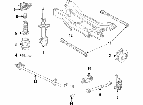 2022 Jeep Compass Spring, Rear Diagram for 68499339AA