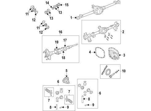 2022 Jeep Wrangler Rear Axle, Differential, Propeller Shaft Diagram