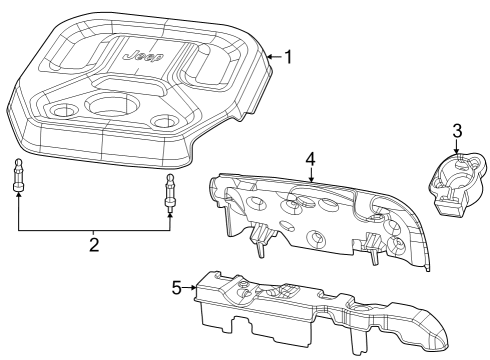 2024 Jeep Grand Cherokee Engine Cover Diagram for 68414305AA