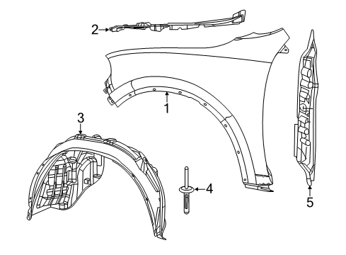 2022 Dodge Durango Fender & Components Diagram 2 - Thumbnail