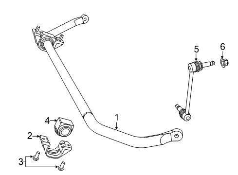 2022 Dodge Challenger Stabilizer Bar & Components - Front Diagram 1 - Thumbnail