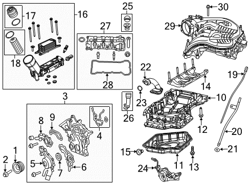 2023 Ram ProMaster 3500 Engine Parts & Mounts, Timing, Lubrication System Diagram 1 - Thumbnail