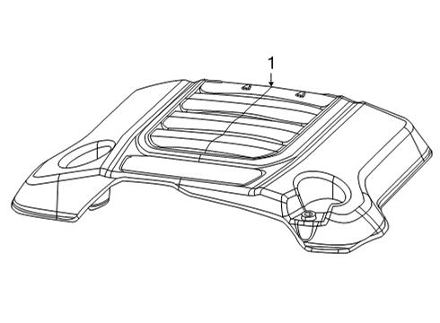 2023 Jeep Wagoneer Engine Cover Diagram for 68433182AA