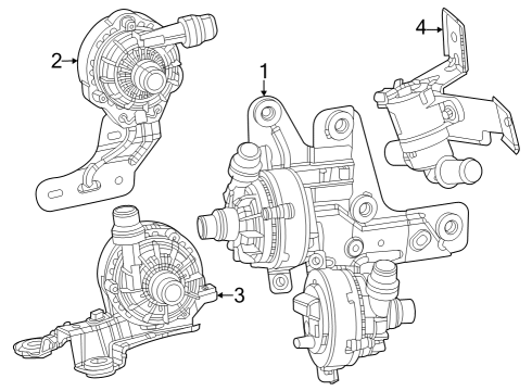 2023 Jeep Grand Cherokee Water Pump Diagram for 68633984AA