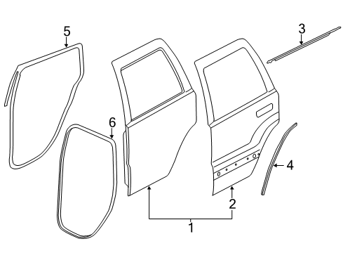 2022 Jeep Grand Cherokee WK Door & Components Diagram 2 - Thumbnail