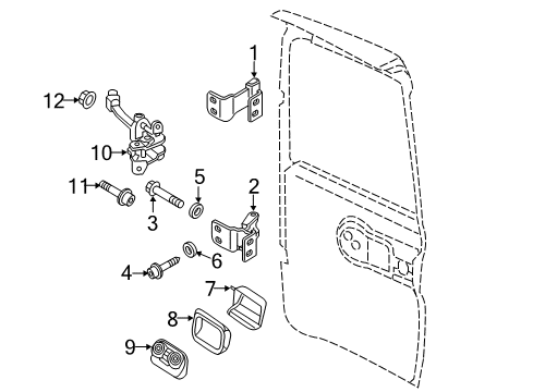 2022 Ram ProMaster City Lock & Hardware Diagram 1 - Thumbnail