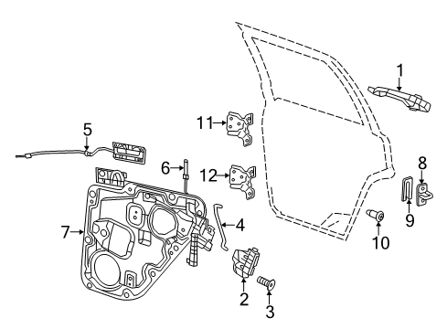 2023 Dodge Durango Lock & Hardware Diagram 2 - Thumbnail