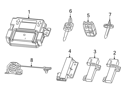 2021 Ram 3500 Keyless Entry Components Diagram