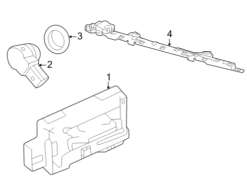2023 Jeep Grand Cherokee Electrical Components - Rear Bumper Diagram 1 - Thumbnail