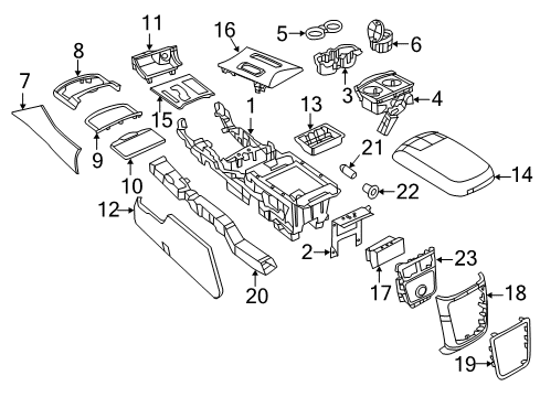 2020 Dodge Charger Cup Holder Diagram for 5YT24DX9AB