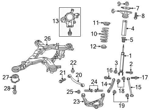2022 Jeep Grand Cherokee WK Rear Suspension Diagram 1 - Thumbnail