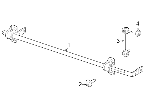 2024 Dodge Hornet Stabilizer Bar & Components - Rear Diagram