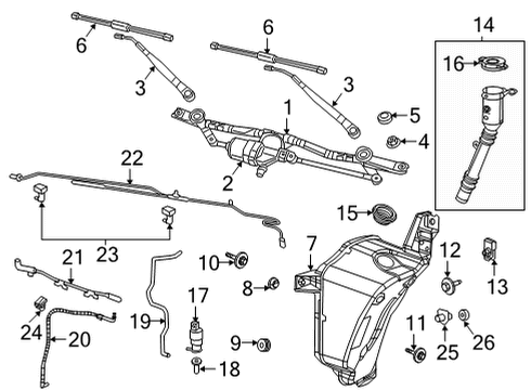2023 Jeep Wrangler Wipers Diagram 3 - Thumbnail