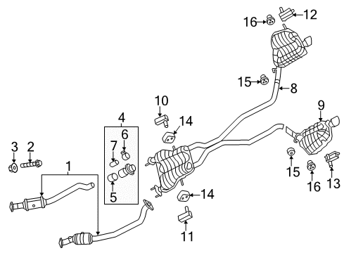2022 Dodge Durango Exhaust Components Diagram 3 - Thumbnail