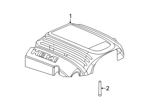 2023 Dodge Charger Engine Appearance Cover Diagram 2 - Thumbnail