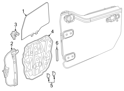 2023 Jeep Gladiator Front Door - Electrical Diagram 1 - Thumbnail
