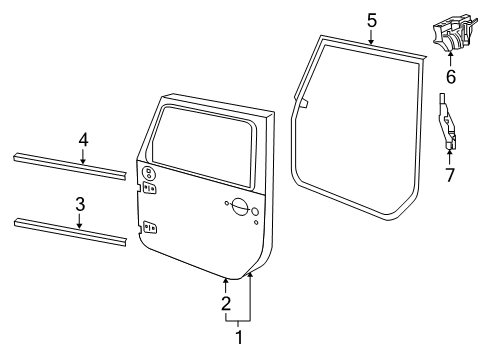 2023 Jeep Gladiator Door & Components Diagram 2 - Thumbnail