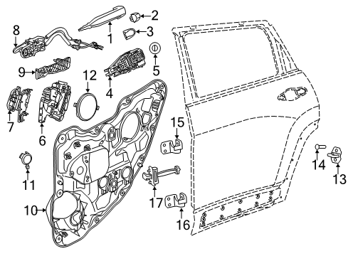 2023 Jeep Cherokee Lock & Hardware Diagram 2 - Thumbnail