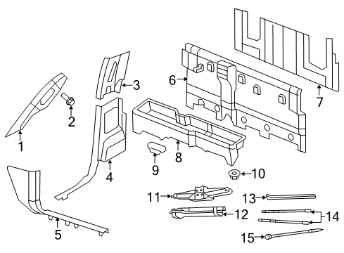 2021 Ram 1500 Classic Interior Trim - Cab Diagram 6 - Thumbnail