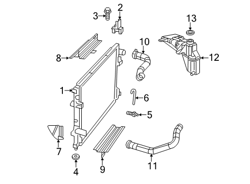 2022 Chrysler 300 Radiator & Components Diagram 1 - Thumbnail