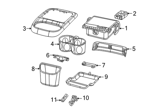 2021 Chrysler Voyager USB Port Diagram for 68448286AA