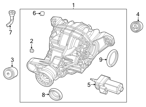 2023 Jeep Grand Cherokee Differential, Rear Diagram for 68340262AA