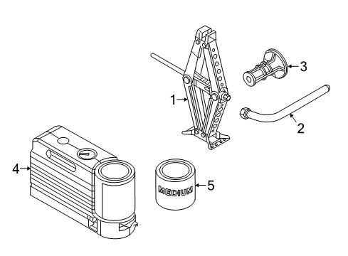 2021 Jeep Renegade Jack & Components Diagram