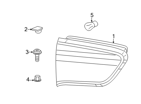 2023 Jeep Compass Backup Lamp Assembly, Passenger Side Diagram for 68461574AA