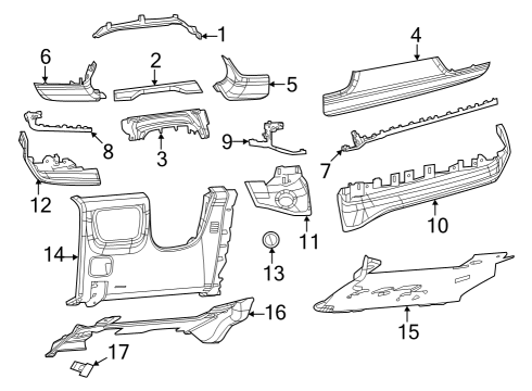 2023 Jeep Grand Cherokee Lower Column Cover, Beige Diagram for 6PM171T5AD