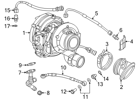 2023 Ram 2500 Turbocharger & Components Diagram