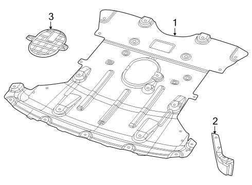 2022 Jeep Grand Cherokee Splash Shields Diagram 1 - Thumbnail